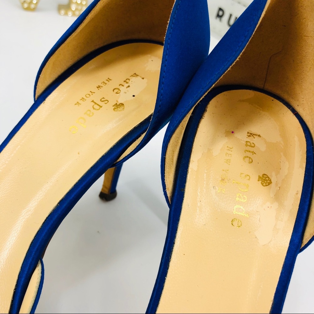 Kate Spade Royal Blue Bow Heels - Picture 7 of 8